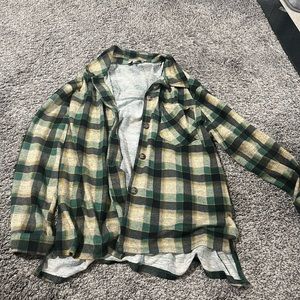 Soft green flannel